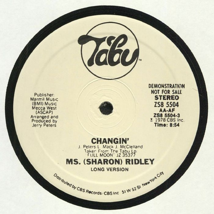 RIDLEY, Sharon - Changin