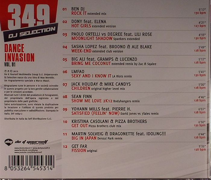 Various DJ Selection 349: Dance Invasion Vol.91 Various DJ Selection 349: Dance Invasion Vol.91