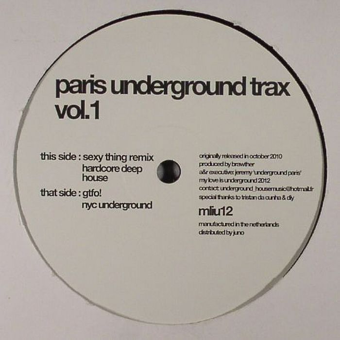 PARIS UNDERGROUND TRAX - Vol 1 (Remastered)