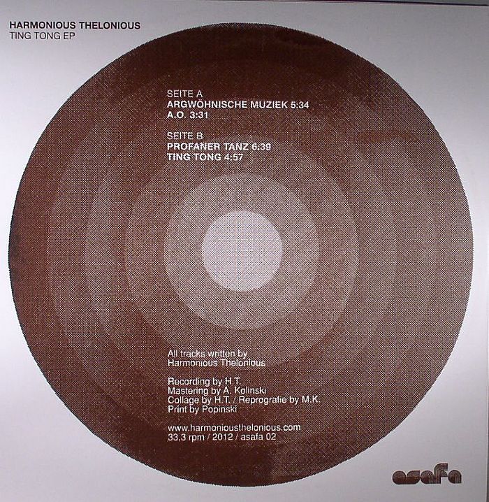 HARMONIOUS THELONIOUS - Ting Tong EP