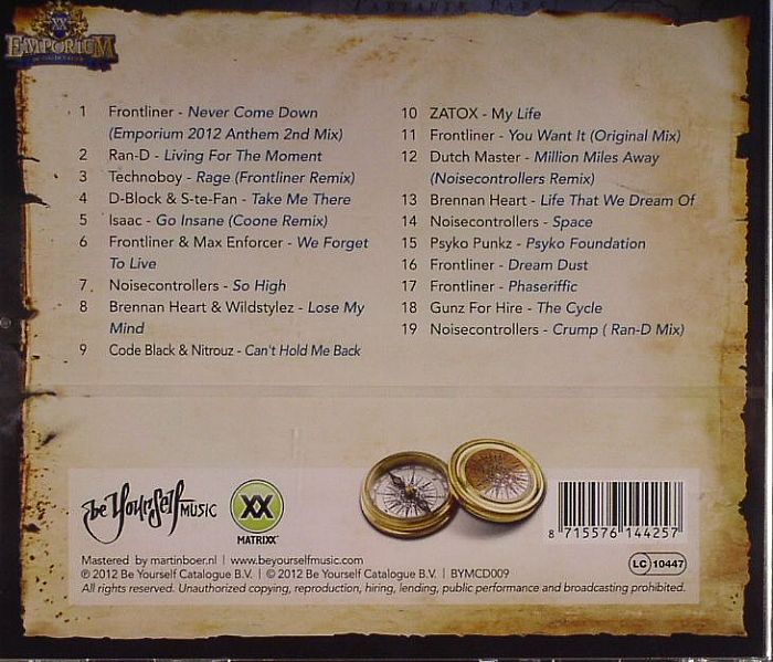 FRONTLINER/VARIOUS - Emporium 2012: De Gouden Eeuw (The Hardstyle Edition)
