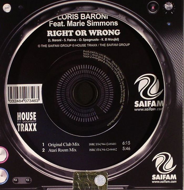 BARONI, Loris feat MARIE SIMMONS - Right Or Wrong