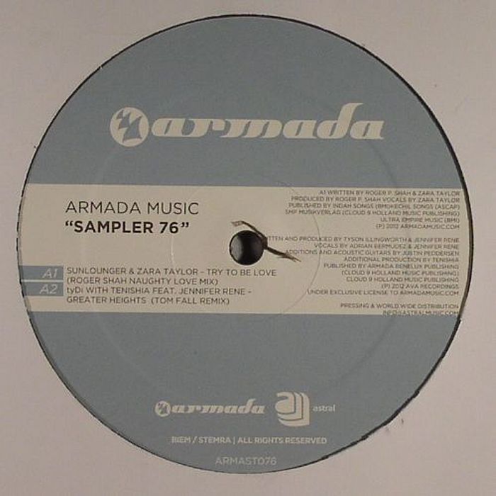 SUNLOUNGER/ZARA TAYLOR/TYDI/TENISHIA/PETER MARTIN/ANTHANASIA - Armada Music Sampler 76
