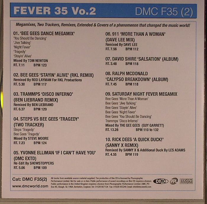 Various - DMC Fever 35 Vol.3 35th Anniversary Of Saturday Night Fever Various - DMC Fever 35 Vol.3 35th Anniversary Of Saturday Night Fever