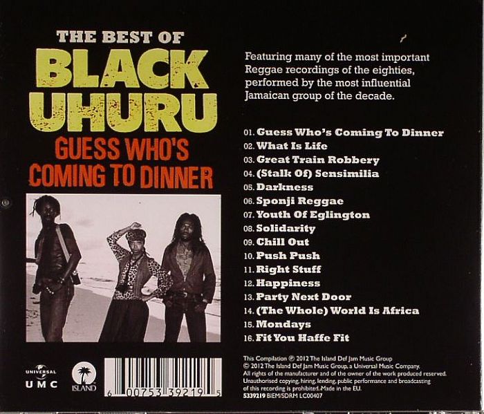 BLACK UHURU - The Best Of Black Uhuru: Guess Who's Coming To Dinner