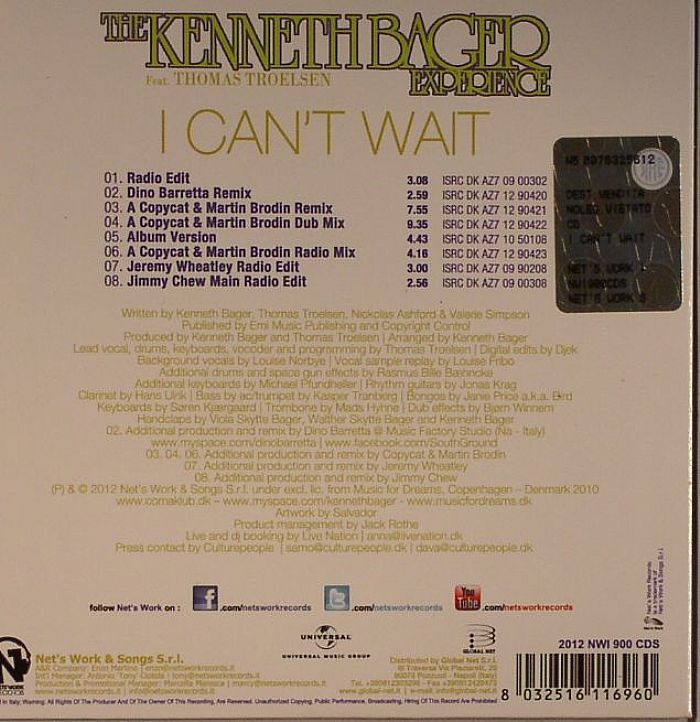 KENNETH BAGER EXPERIENCE, The feat THOMAS TROELSEN - I Can't Wait