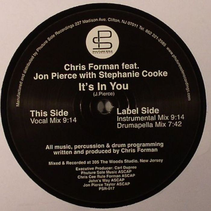 FORMAN, Chris feat JON PIERCE/STEPHANIE COOKE - It's In You