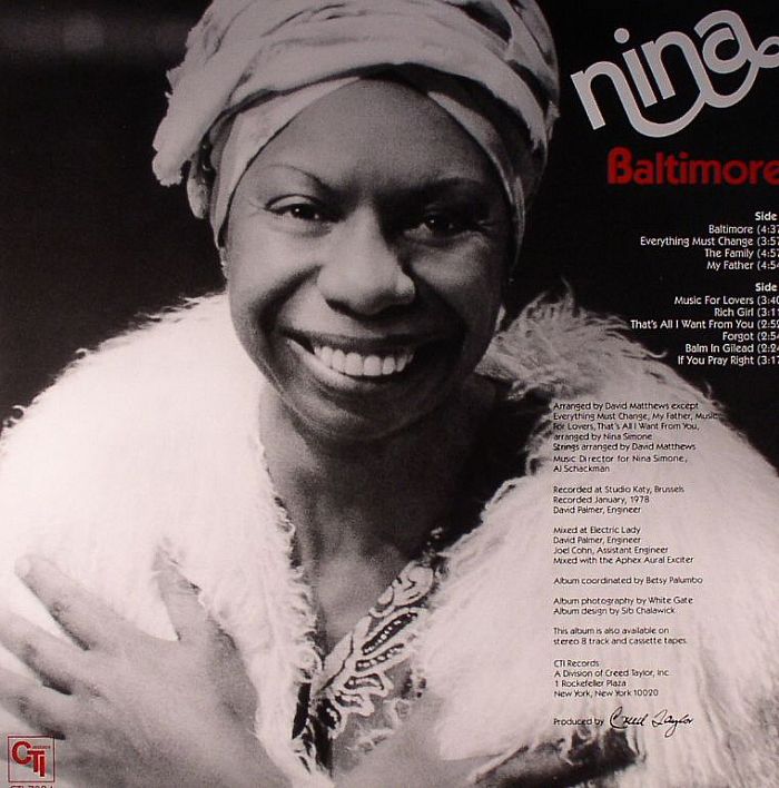 Nina SIMONE Baltimore vinyl at Juno Records.