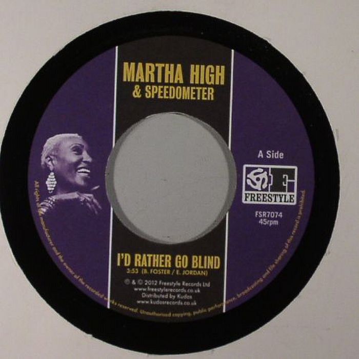 HIGH, Martha/SPEEDOMETER - I'd Rather Go Blind