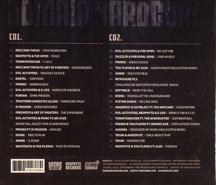 NEOPHYTE/PANIC/VARIOUS - Domain Hardcore Volume 3