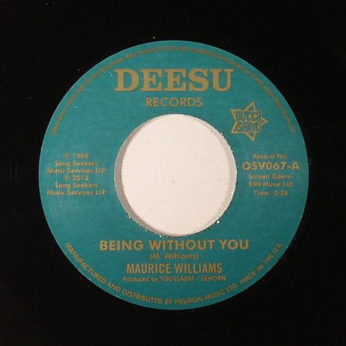 Maurice Williams – Being Without You vinyl cover