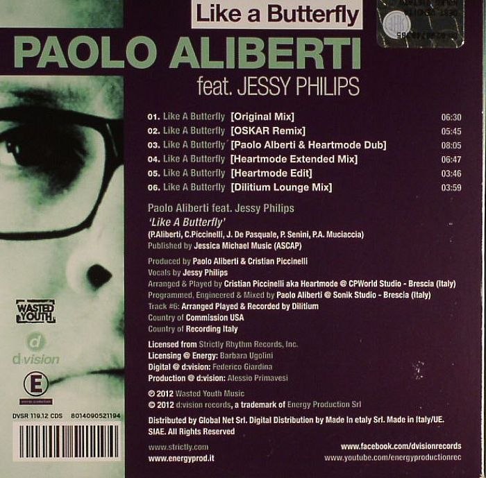 ALIBERTI, Paolo feat JESSY PHILIPS - Like A Butterfly