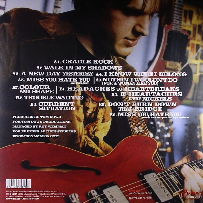 Joe Bonamassa - A New Day Yesterday Vinyl At Juno Records.