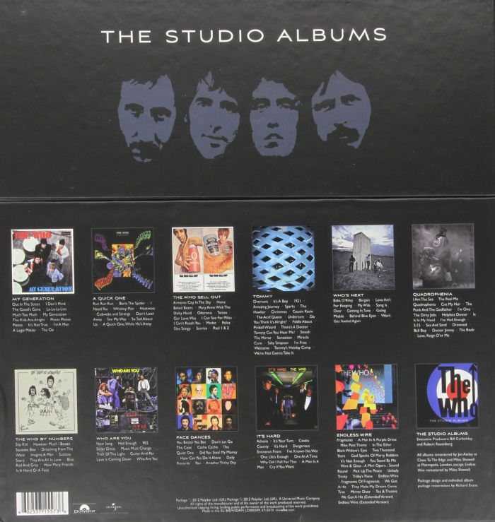 The WHO The Studio Albums (remastered) vinyl at Juno Records.