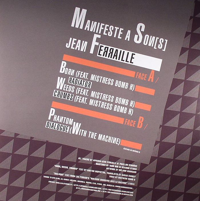 FERRAILLE, Jean - Manifeste A Sons