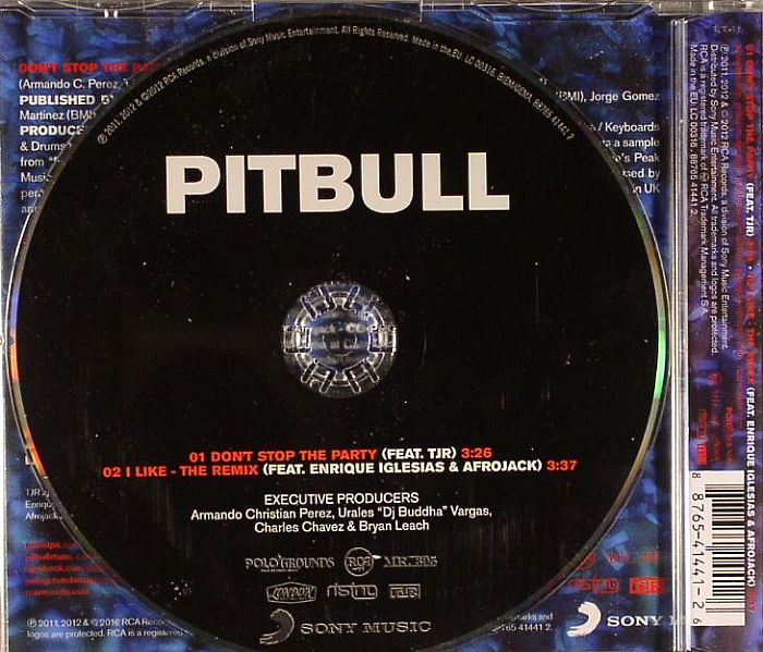 PITBULL feat TJR Don t Stop The Party vinyl at Juno Records.