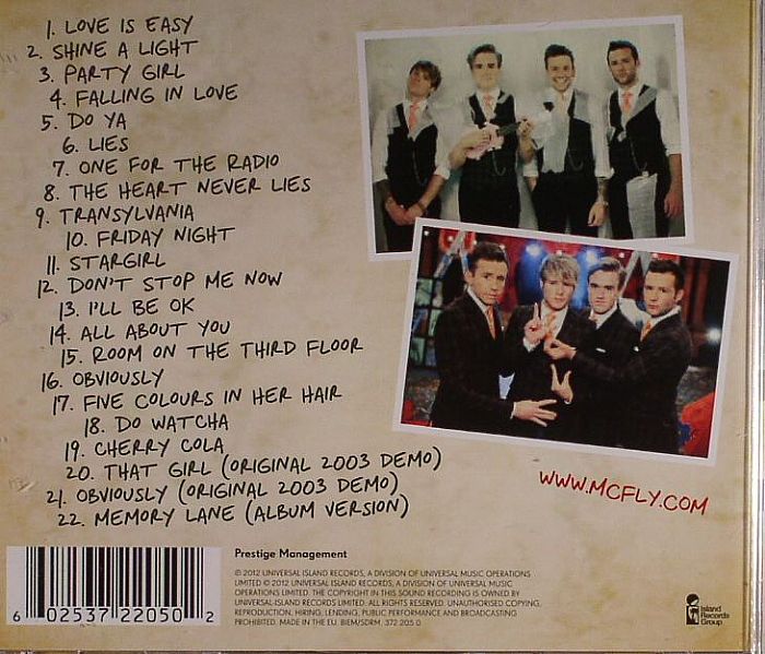 McFLY Memory Lane: The Best Of McFly CD at Juno Records.