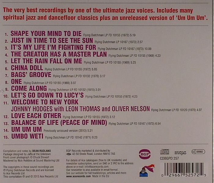 Leon Thomas – The Creator 1969-1973, UK 2013 BGP Records – CDBGPD 257 Leon Thomas – The Creator 1969-1973, UK 2013 BGP Records – CDBGPD 257