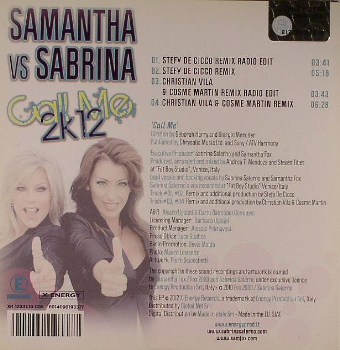 samantha vs sabrina aka samantha fox/sabrina salerno - call me