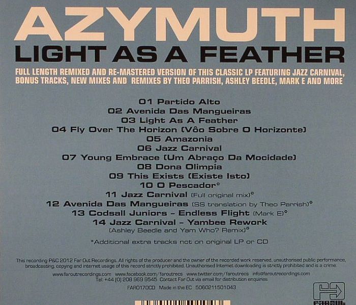 AZYMUTH - Light As A Feather: Remixed & Remastered