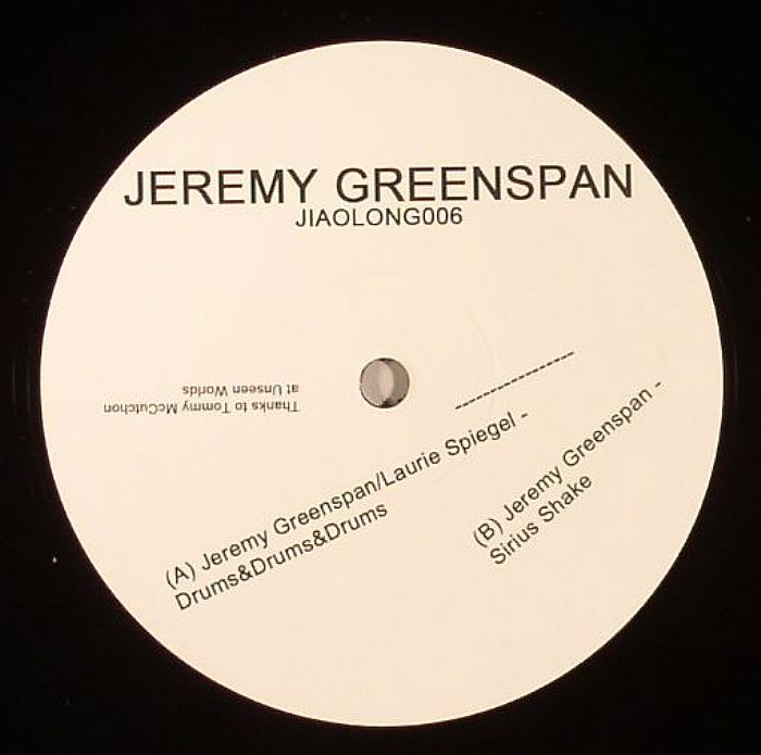 GREENSPAN, Jeremy - Drums&Drums&Drums