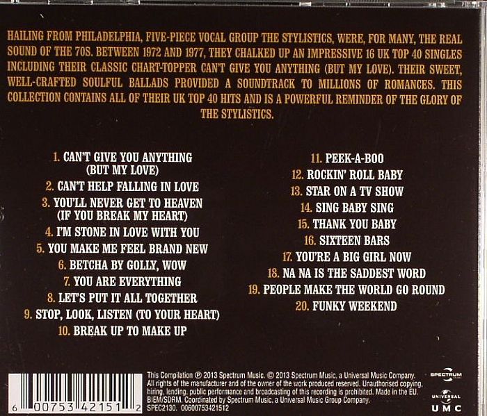 STYLISTICS, The - The Very Best Of The Stylistics