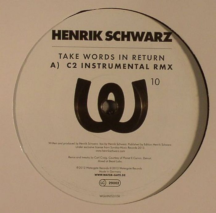 SCHWARZ, Henrik - Take Words In Return (C2 instrumental remix)