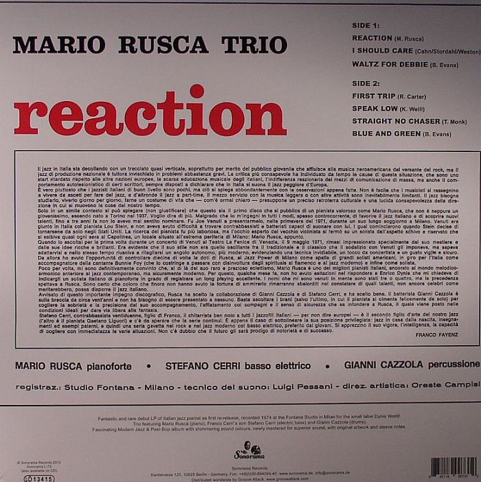 MARIO RUSCA TRIO - Reaction