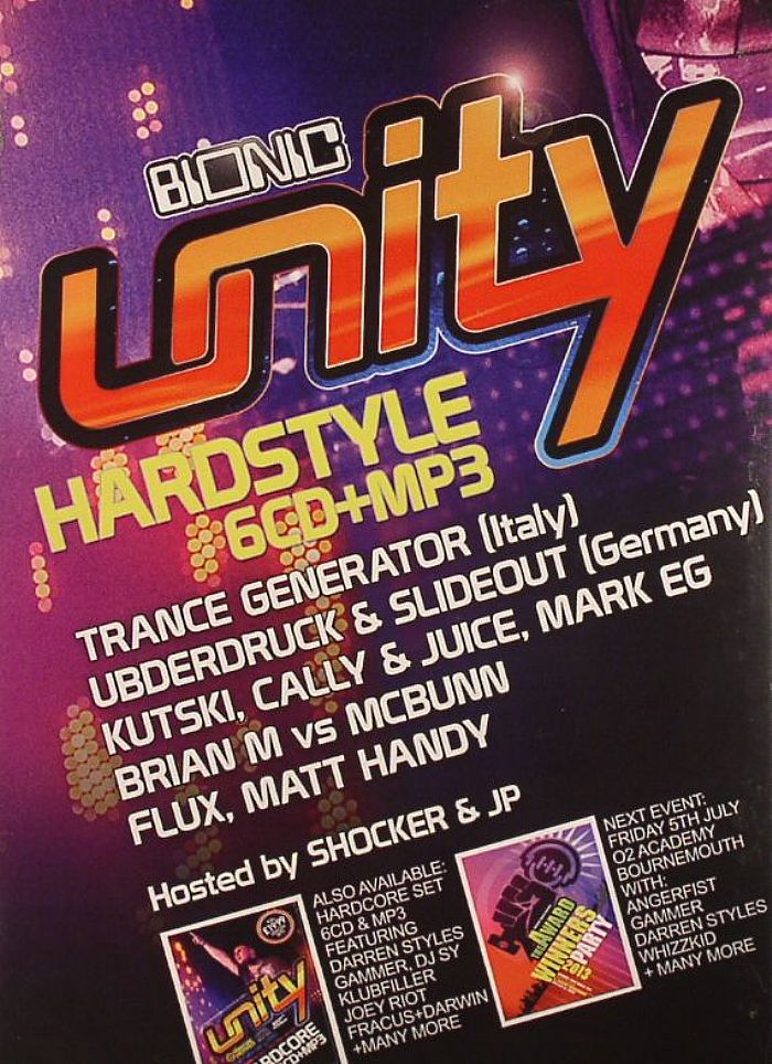 FLUX/UBERDRUCK/SLIDEOUT/TRANCE GENERATOR/KUTSKI/BRIAN/MCBUNN/CALLY & JUICE/MARK EG/MATT HANDY/VARIOUS - Unity: Recorded Live @ Motion Bristol 2nd February 2013 9pm-6am All Night Hardstyle