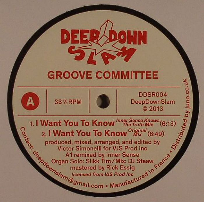 GROOVE COMMITTEE - I Want You To Know (The Underground remixes)