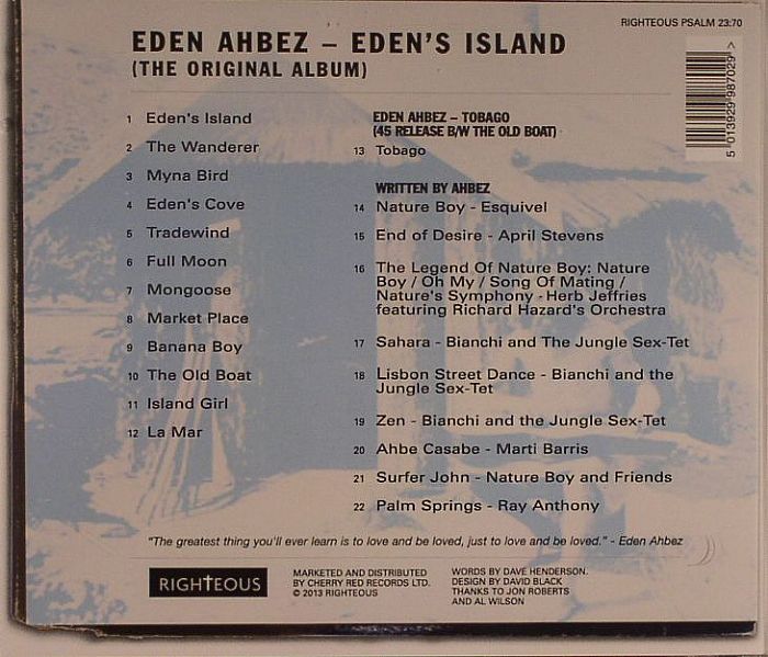 eden ahbez eden s island vinyl at juno records.