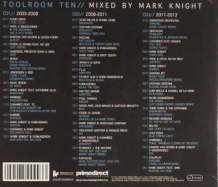KNIGHT, Mark/VARIOUS - Toolroom Ten: Celebrating Ten Years Of Toolroom Records