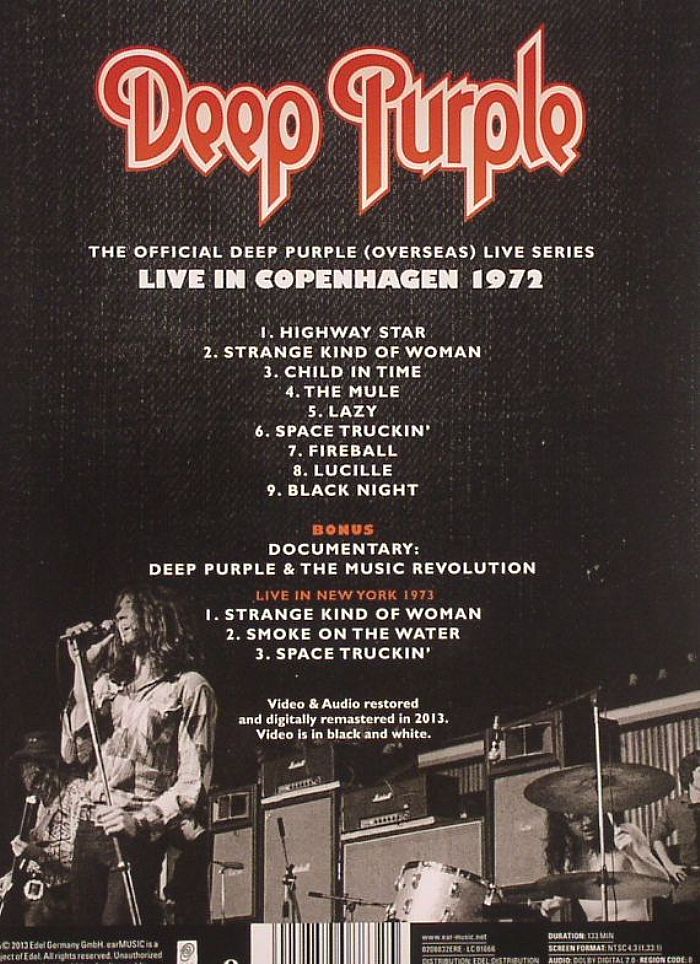 The Official Deep Purple (Overseas) Live Series: Copenhagen 1972 at ...