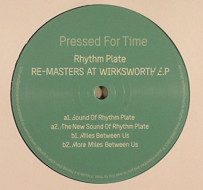 RHYTHM PLATE - Re-Masters At Wirksworth EP