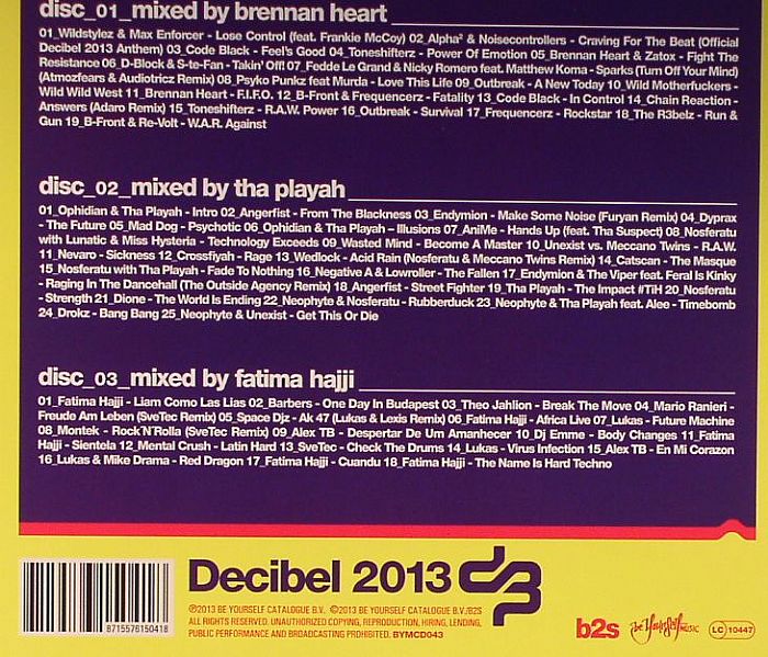 HEART, Brennan/THA PLAYAH/FATIMA HAJJI/VARIOUS - Decibel 2013