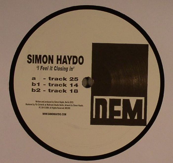 HAYDO, Simon - I Feel It Closing In