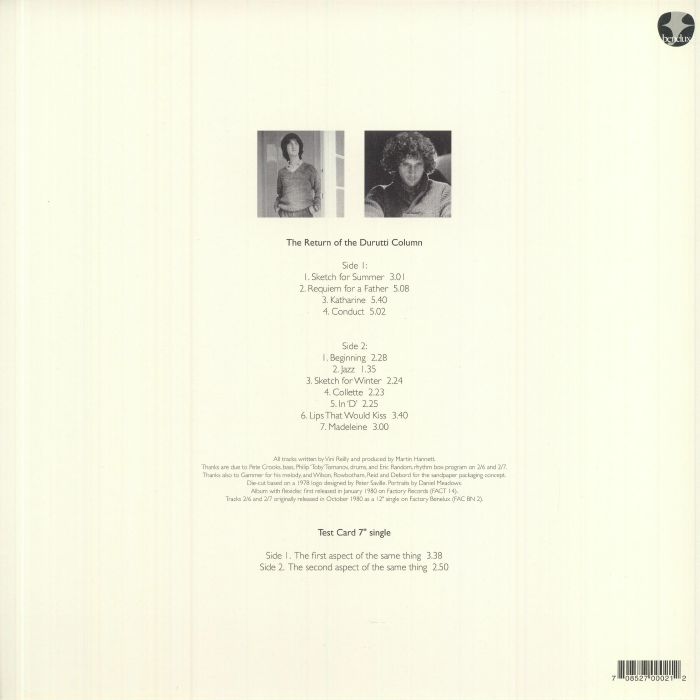 DURUTTI COLUMN, The - The Return Of The Durutti Column