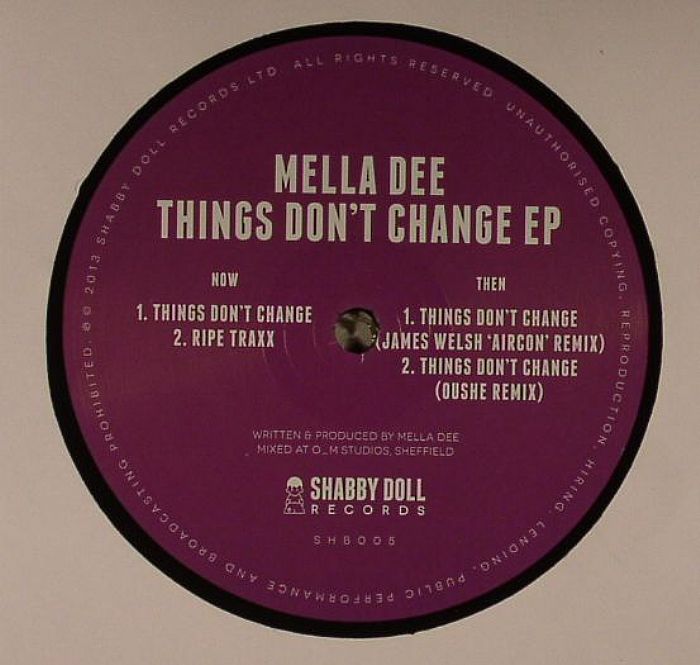 MELLA DEE - Things Don't Change EP