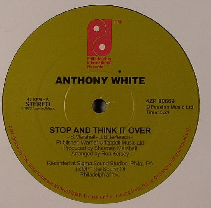 WHITE, Anthony/TEDDY PENDERGRASS - Stop & Think It Over