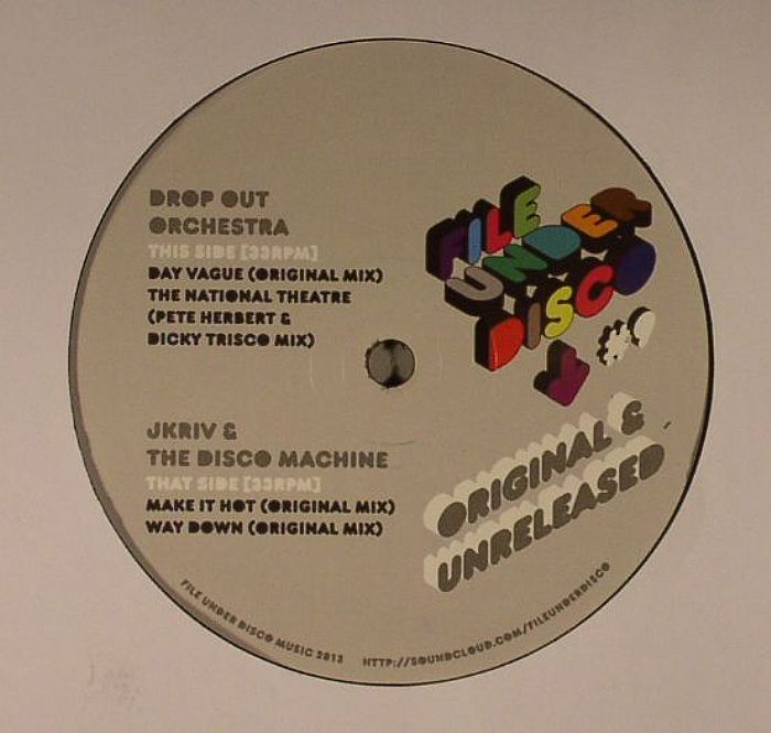 DROP OUT ORCHESTRA/JKRIV/THE DISCO MACHINE - Original & Unreleased