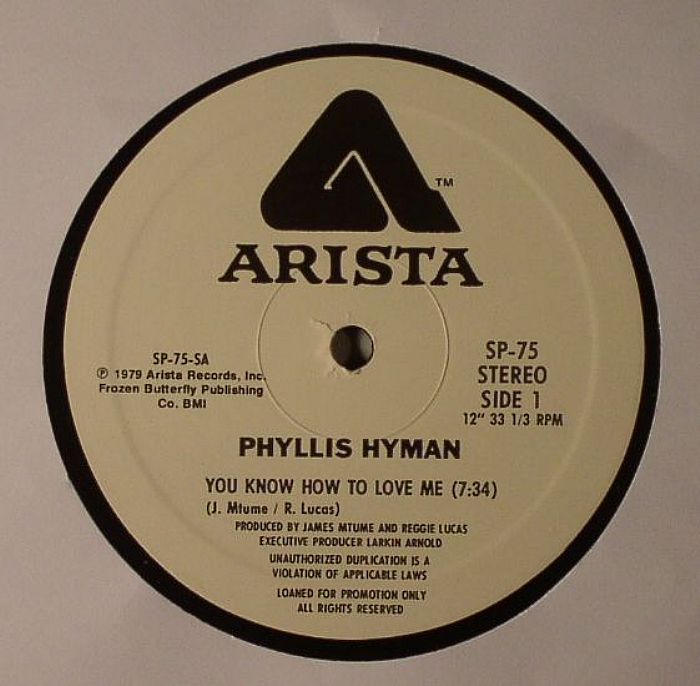 HYMAN, Phyllis - You Know How To Love Me