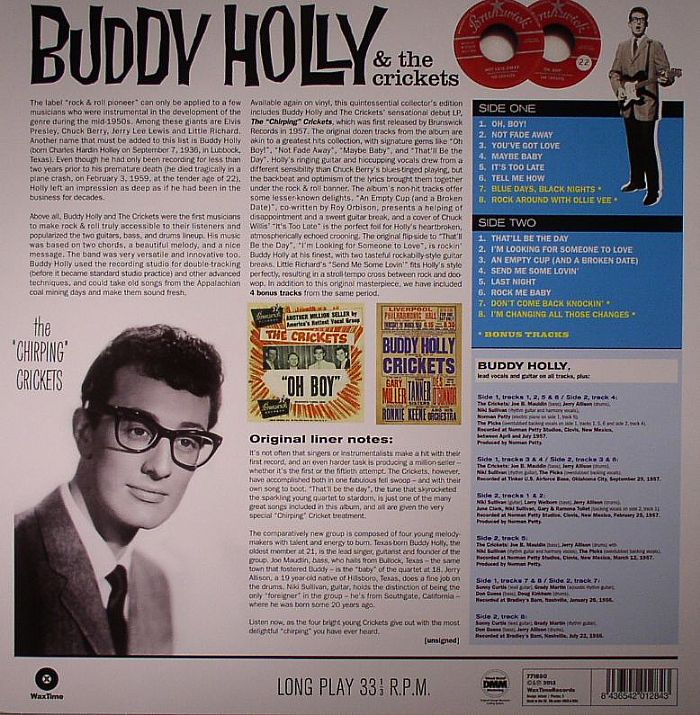 BUDDY HOLLY & THE CRICKETS - The Chirping Crickets