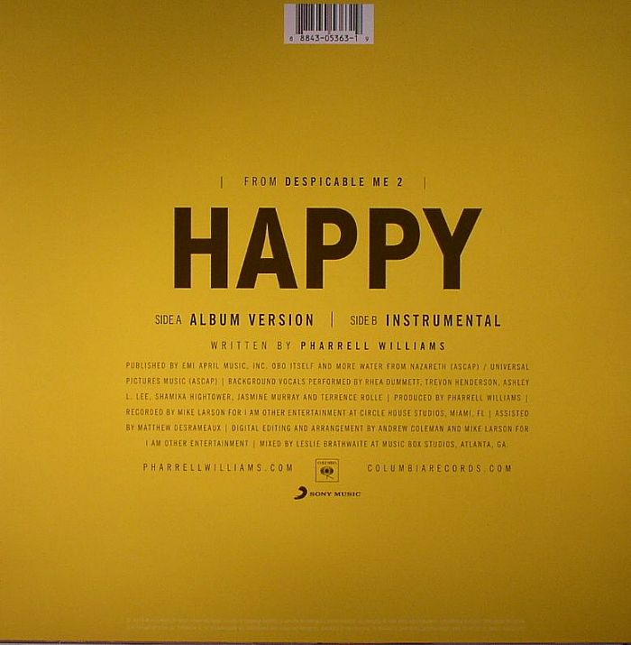 WILLIAMS, Pharrell - Happy
