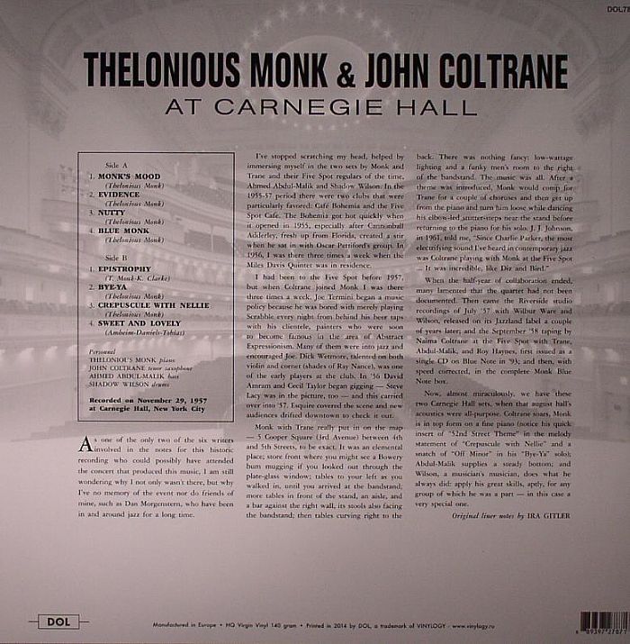 at carnegie hall thelonious monk and john coltrane zippy