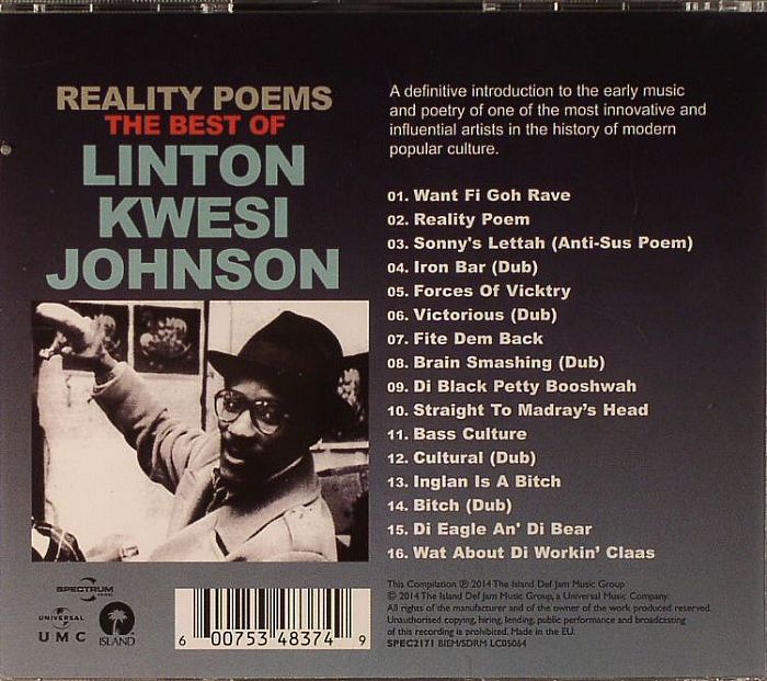 Linton KWESI JOHNSON Reality Poems Vinyl At Juno Records