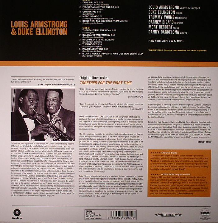 ARMSTRONG, Louis/DUKE ELLINGTON - The Great Summit (stereo) (remastered)