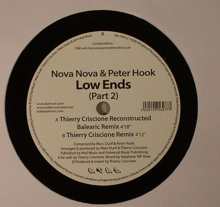 NOVA NOVA/PETER HOOK - Low Ends (Part 2) (Record Store Day 2014)