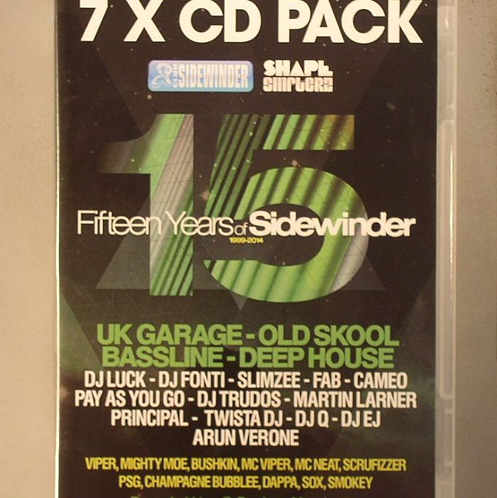 FONTI/MIGHTY MOE/DJ TRUDOS/VIPER SMOKEY/SOX/CAMEO/LARNER/PRINCIPAL/PSG/BUBBLEE/SCREWFIZZA/DJ LUCK/MC NEAT/TWISTA DJ/DAPPA/PAY AS YOU GO/SLIMZEE/FAB/BUSHKIN/ARAN VEROE/DJ Q/DJ EJ/VARIOUS - Fifteen Years Of Sidewinder 1999-2014
