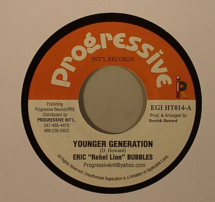 ERIC REBEL LION BUBBLES/FUTURE STARS - Younger Generation (Take 5 Russian Are Coming Riddim)
