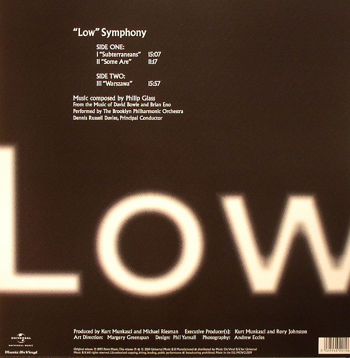 Philip Glass Low Symphony Vinyl At Juno Records 
